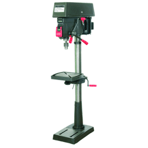 17" HD Floor Model Drill Press; Step Pulley; 16 Speed; 1HP 120/240V Motor; 216lbs.